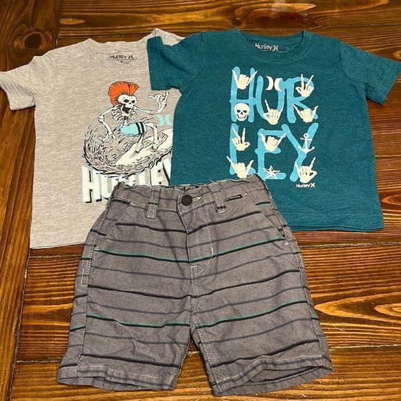 Hurley Other - HURLEY Toddler Boy Bundle! Size 24mo/2T shorts and 3T-shirts